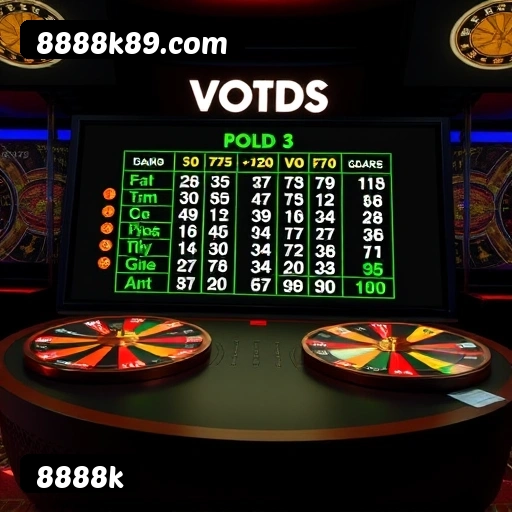 Tabela RTP dos jogos de cassino da 8888k